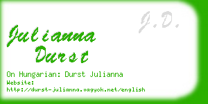 julianna durst business card